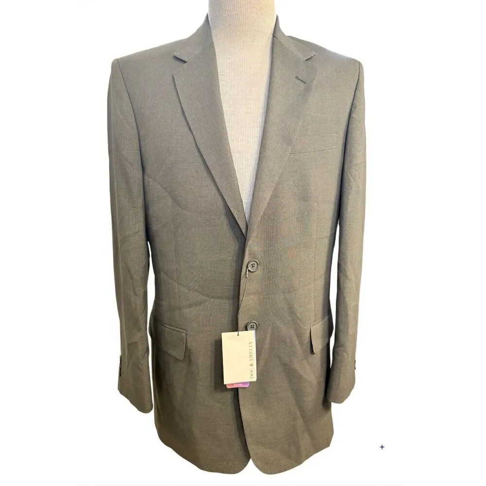 NWT Doc & Amelia Aerocool Blazer Sports Coat Sz. 40 Recycled Sustainable Brown T